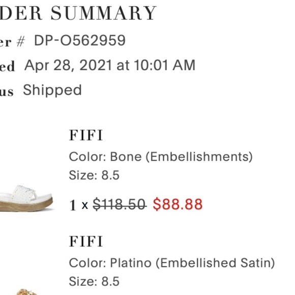 NIB Donal Pliner Fifi Bone Embellished Canvas Platform Wedge Sandals 8.5 - Picture 11 of 11